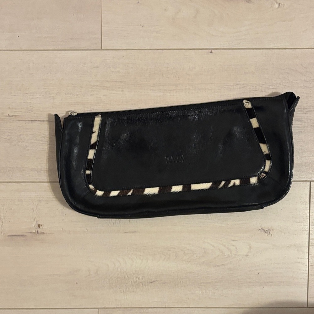Black and Zebra Print Clutch